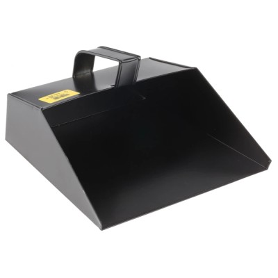 Cottam Large Black Metal Hooded Dust Pan 279 mm Wide 912-7693
