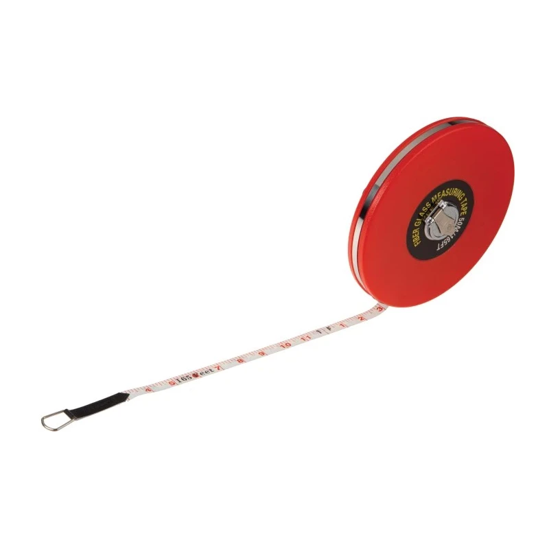 RS PRO 50 m Tape Measure Imperial Metric ABS Case Red with Steel Slide Hook 913-1563