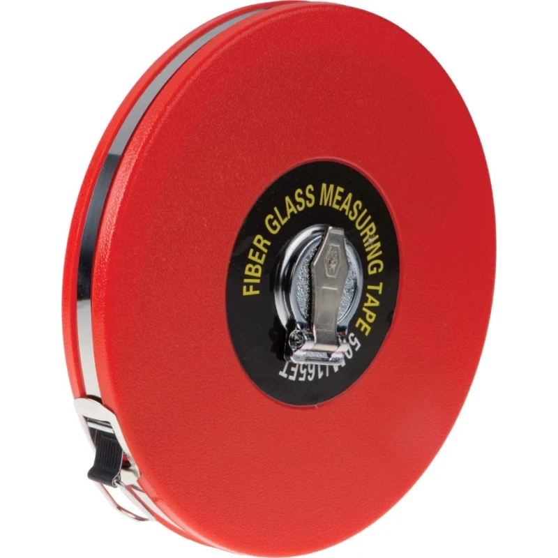 RS PRO 50 m Tape Measure Imperial Metric ABS Case Red with Steel Slide Hook 913-1563