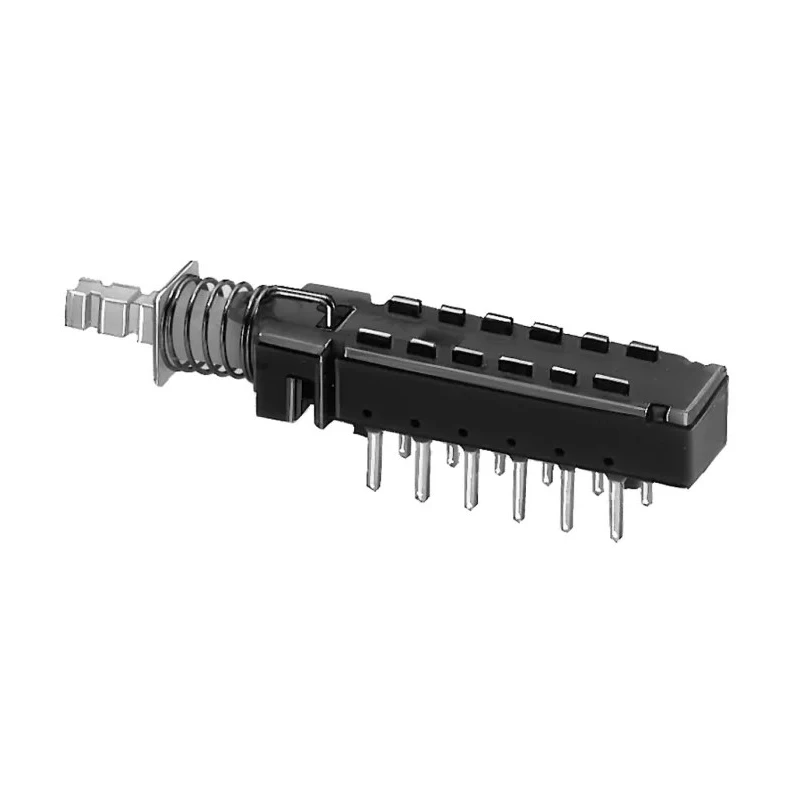 KNITTER-SWITCH MPB Series Miniature Push Button Switch, Latching, PCB Mount, DPDT, IP40/IP67, 100V AC MPBS-42H01-LF-14