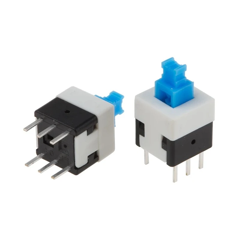 KNITTER-SWITCH MPSA Series Push Button Switch, Momentary, PCB Mount, DPDT, IP40/IP67, 30 V dc 250 V ac MPSA-22E08-0150