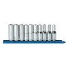 GearWrench 10-Piece 1/2 in 12 Point Deep Metric Socket Set Alloy Steel Chrome Finish 80712