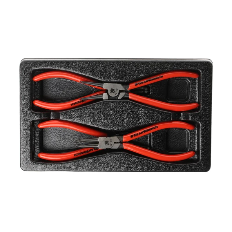 GearWrench 4-Piece Circlip Plier Set Alloy Steel Plastic Dipped Handles 82150