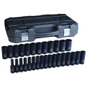 GearWrench 29-Piece 1/2 in 6 Point Impact Socket Set Chrome Molybdenum Steel Manganese Phosphate Finish 84935N