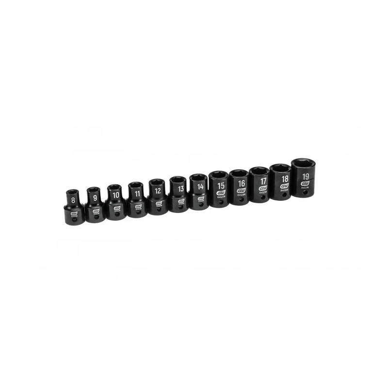 GearWrench 12-Piece 1/2 in Drive 6 Point Impact Socket Set Chrome Molybdenum Steel Manganese Phosphate Finish 84930N