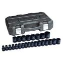GearWrench 25-Piece 1/2 in Drive 6 Point Impact Socket Set Chrome Molybdenum Steel Manganese Phosphate Finish 84933N