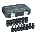 GearWrench 15-Piece 3/8 in Drive 6 Point Impact Socket Set Chrome Molybdenum Steel Manganese Phosphate Finish 84918N