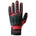 Polyco Healthline Multi Task E Red Nylon Work Gloves Size 9 Nitrile Foam Coating MTE/09