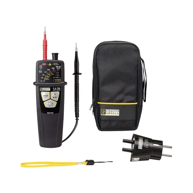 Chauvin Arnoux LED Voltage Tester 690 V AC, 750 V DC Continuity Check, Battery Powered CAT IV P01191762D