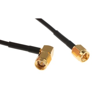 Telegartner SMA Series Terminated RG174 Coaxial Cable 50 Ω 300 mm Black Polyvinyl Chloride Jacket RG174 