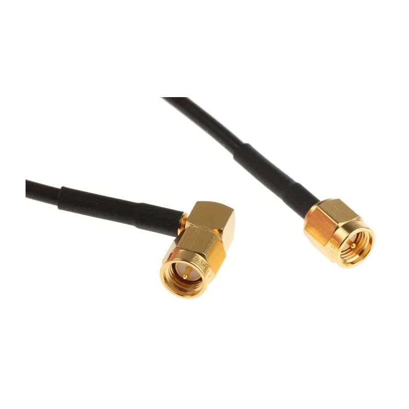 Telegartner SMA Series Terminated RG174 Coaxial Cable 50 Ω 300 mm Black Polyvinyl Chloride Jacket RG174 