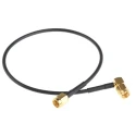 Telegartner SMA Series Terminated RG174 Coaxial Cable 50 Ω 300 mm Black Polyvinyl Chloride Jacket RG174 