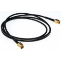 Telegartner SMA Series RG174 1000 mm Coaxial Cable 50 Ω Black PVC Jacket Terminated 