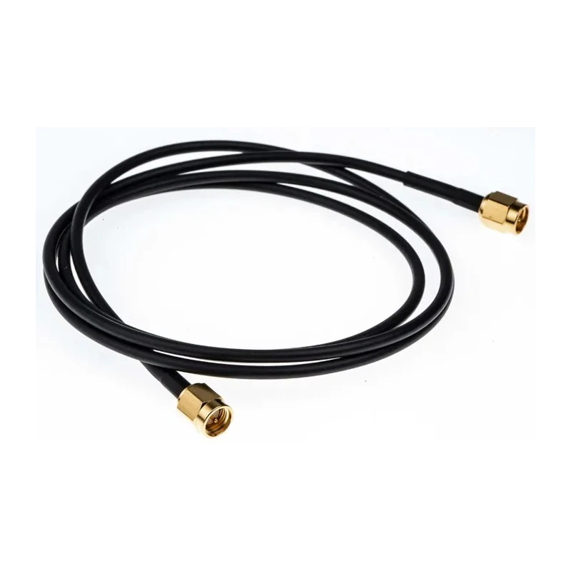 Telegartner SMA Series RG174 1000 mm Coaxial Cable 50 Ω Black PVC Jacket Terminated 
