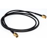 Telegartner SMA Series RG174 1000 mm Coaxial Cable 50 Ω Black PVC Jacket Terminated
