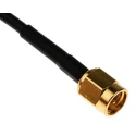 Telegartner SMA Series RG174 1000 mm Coaxial Cable 50 Ω Black PVC Jacket Terminated 