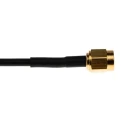 Telegartner SMA Series RG174 1000 mm Coaxial Cable 50 Ω Black PVC Jacket Terminated 