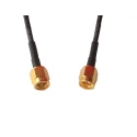Telegartner SMA Series 500 mm RG174 50 Ω Black Polyvinyl Chloride Jacket Terminated Coaxial Cable RG174 