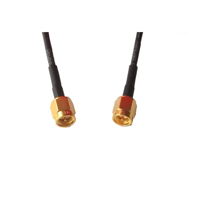 Telegartner SMA Series 500 mm RG174 50 Ω Black Polyvinyl Chloride Jacket Terminated Coaxial Cable RG174 