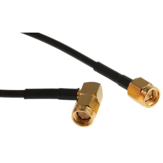 Telegartner SMA Series 500 mm Black Polyvinyl Chloride Jacket RG174 Coaxial Cable 50 Ω, Terminated RG174