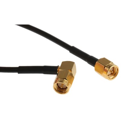 Telegartner SMA Series 500 mm Black Polyvinyl Chloride Jacket RG174 Coaxial Cable 50 Ω, Terminated RG174