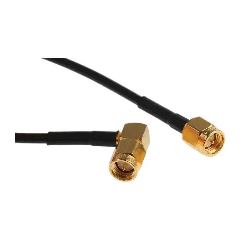 Telegartner SMA Series 500 mm Black Polyvinyl Chloride Jacket RG174 Coaxial Cable 50 Ω, Terminated RG174