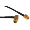 Telegartner SMA Series 500 mm Black Polyvinyl Chloride Jacket RG174 Coaxial Cable 50 Ω, Terminated RG174