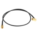Telegartner SMA Series 500 mm Black Polyvinyl Chloride Jacket RG174 Coaxial Cable 50 Ω, Terminated RG174