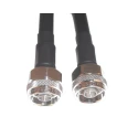 Telegartner N Type Series RG214 2500 mm Black Polyvinyl Chloride Jacket Coaxial Cable 50 Ω Terminated 