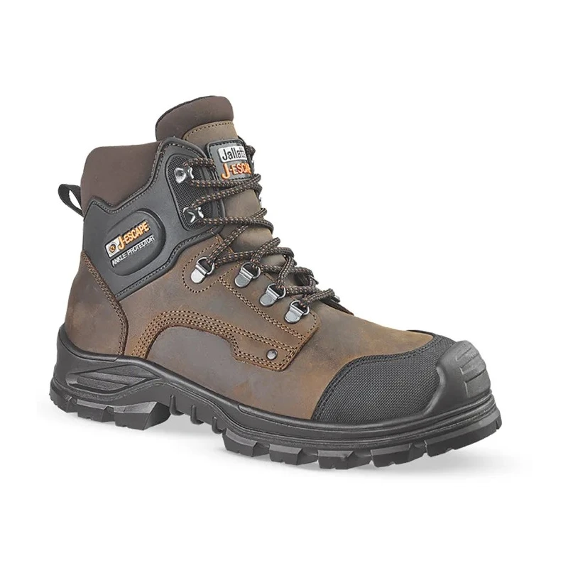 Jallatte SOFTANE BTP Black Composite Toe Capped Men's Ankle Safety Boots Size UK 6 EU 39, EN ISO 20345:2011 JALFIR 00JJE41 39