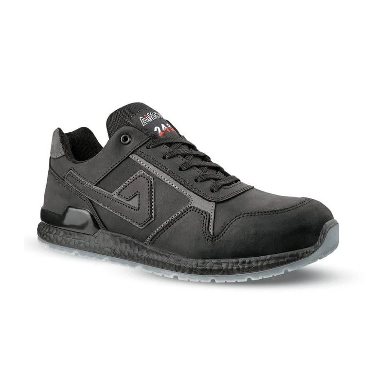 AIMONT 24 Bit Unisex Black, Grey Aluminium Safety Trainer Lace Up UK 2 EU 35 CALVIN ABI06 35
