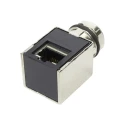 HARTING Right Angle Circular Connector Adapter 4 M12 Female 8 RJ45 Female 21033814401