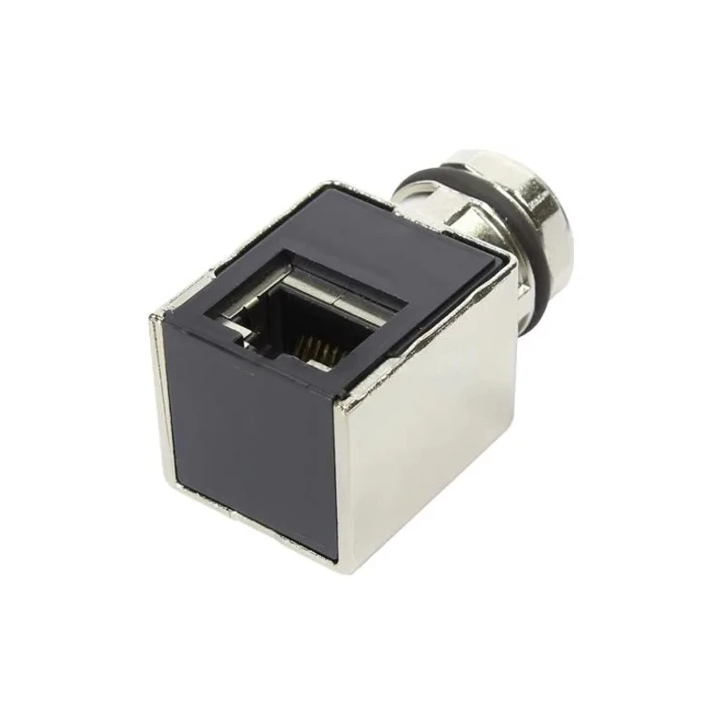 HARTING Right Angle Circular Connector Adapter 4 M12 Female 8 RJ45 Female 21033814401