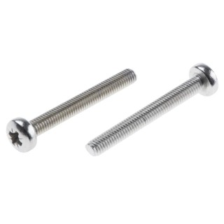 RS PRO Pozidriv Pan Stainless Steel Machine Screw M3 Thread Length 25mm 914-1490