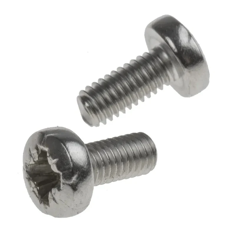 RS PRO Pozidriv Pan Stainless Steel Machine Screw M3.5 Thread 8mm Length A2 Grade 914-1507