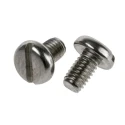 RS PRO Slot Pan Stainless Steel Machine Screw M3 Thread, 5 mm Length, Plain Finish, A2 Grade 914-1573