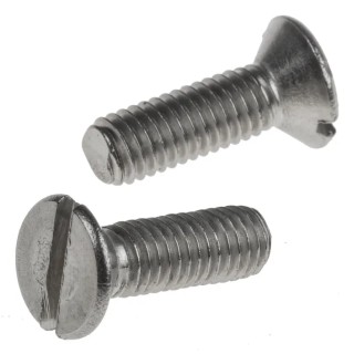 RS PRO Slot Countersunk Stainless Steel Machine Screw 16 mm M5 914-1674