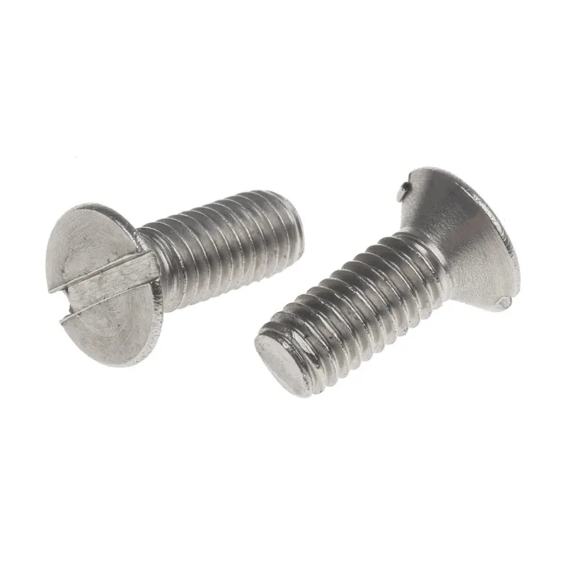 RS PRO Slot Countersunk Stainless Steel Machine Screw M6 Thread 16mm Length 914-1696