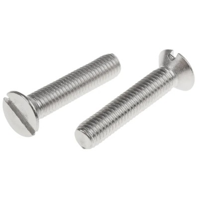 RS PRO Slot Countersunk Stainless Steel Machine Screw M8 40 mm A2 Plain Finish 914-1740