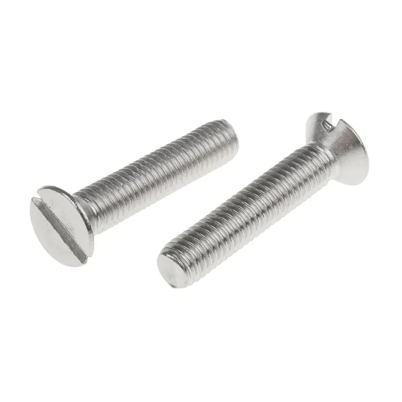 RS PRO Slot Countersunk Stainless Steel Machine Screw M8 40 mm A2 Plain Finish 914-1740