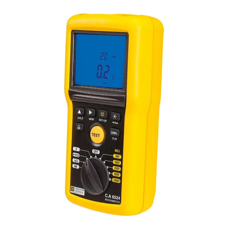 Chauvin Arnoux Insulation & Continuity Tester 50 V Min 1 kV Max 200 GΩ CAT IV CA 6524 P01140824