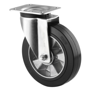 Tente Heavy Duty Swivel Castor 300 kg Load Capacity 125 mm Elastic Tyre 3670IEP125P63