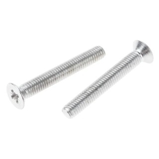 RS PRO Pozidriv Countersunk Stainless Steel Machine Screw 35mm M5 914-1800