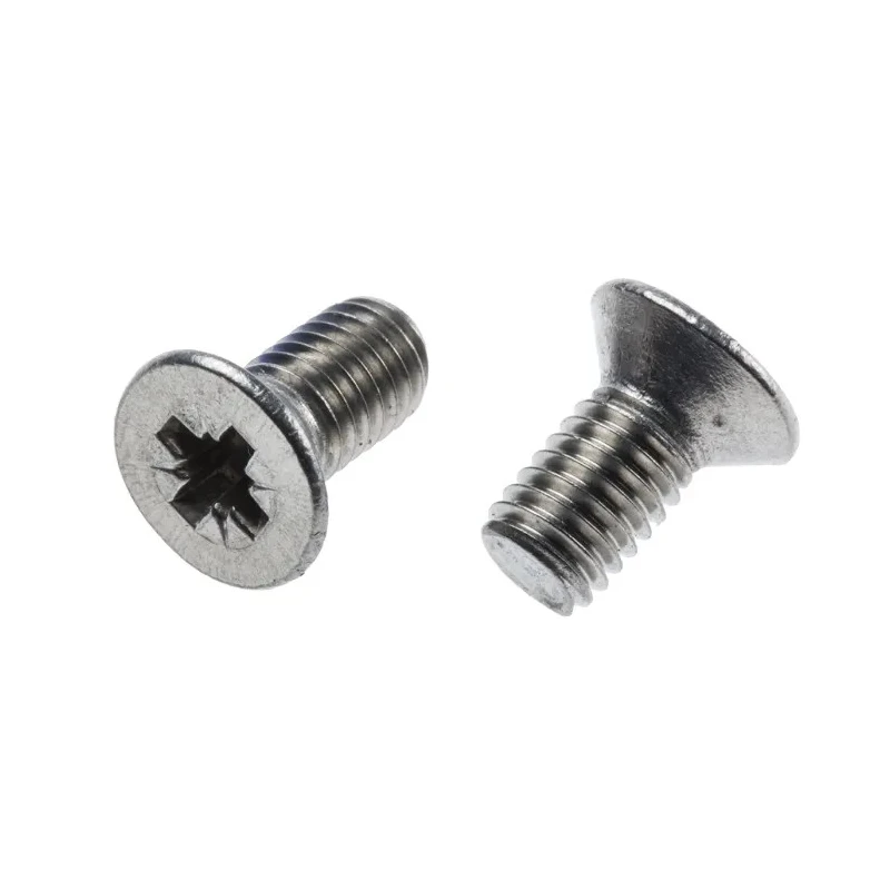 RS PRO Pozidriv Countersunk Stainless Steel Machine Screw M5 10 mm Length A2 Grade 914-1807