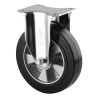 Tente Fixed Castor, 600 kg Load Capacity, 200 mm Wheel Diameter, Elastic Tyre, Ball Bearing Hub 3678IEP200P63