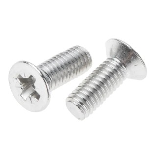 RS PRO Pozidriv Countersunk Stainless Steel Machine Screw M6 Thread 16 mm Length 914-1810