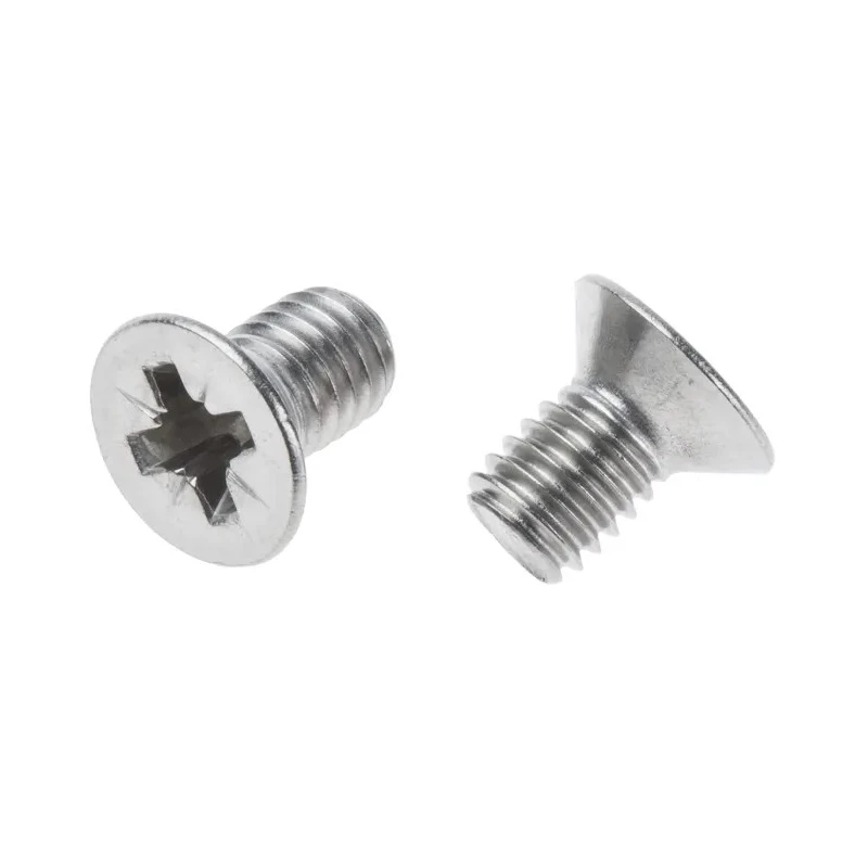 RS PRO Pozidriv Countersunk Stainless Steel Machine Screw 10 mm M6 914-1816