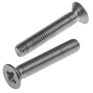 RS PRO Pozidriv Countersunk Stainless Steel Machine Screw M6 35mm Length A2 DIN 965Z 914-1822