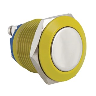 RS PRO Push Button Switch Momentary Panel Mount 19 mm Cutout SPST IP65 Rated 36 V dc 914-3566