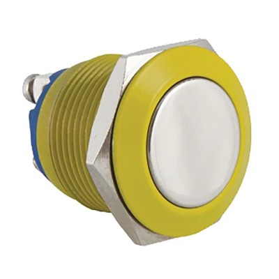 RS PRO Push Button Switch Momentary Panel Mount 19 mm Cutout SPST IP65 Rated 36 V dc 914-3566